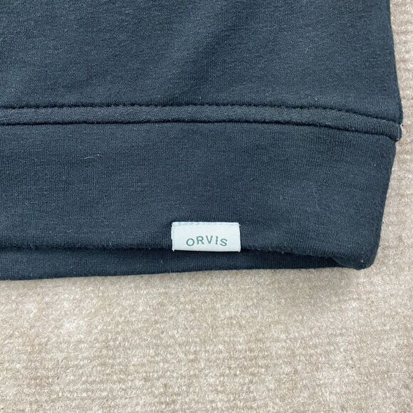 Orvis Sweater Black Modal Polyester Spandex Long Sleeve Crew Neck Women’s Medium - Picture 3 of 9